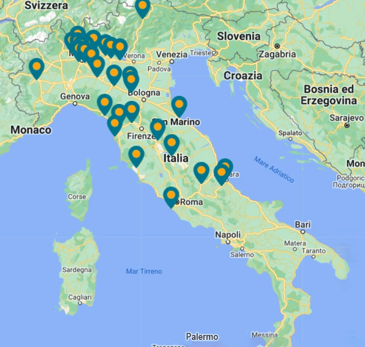 Mappa 30 sedi Van4you